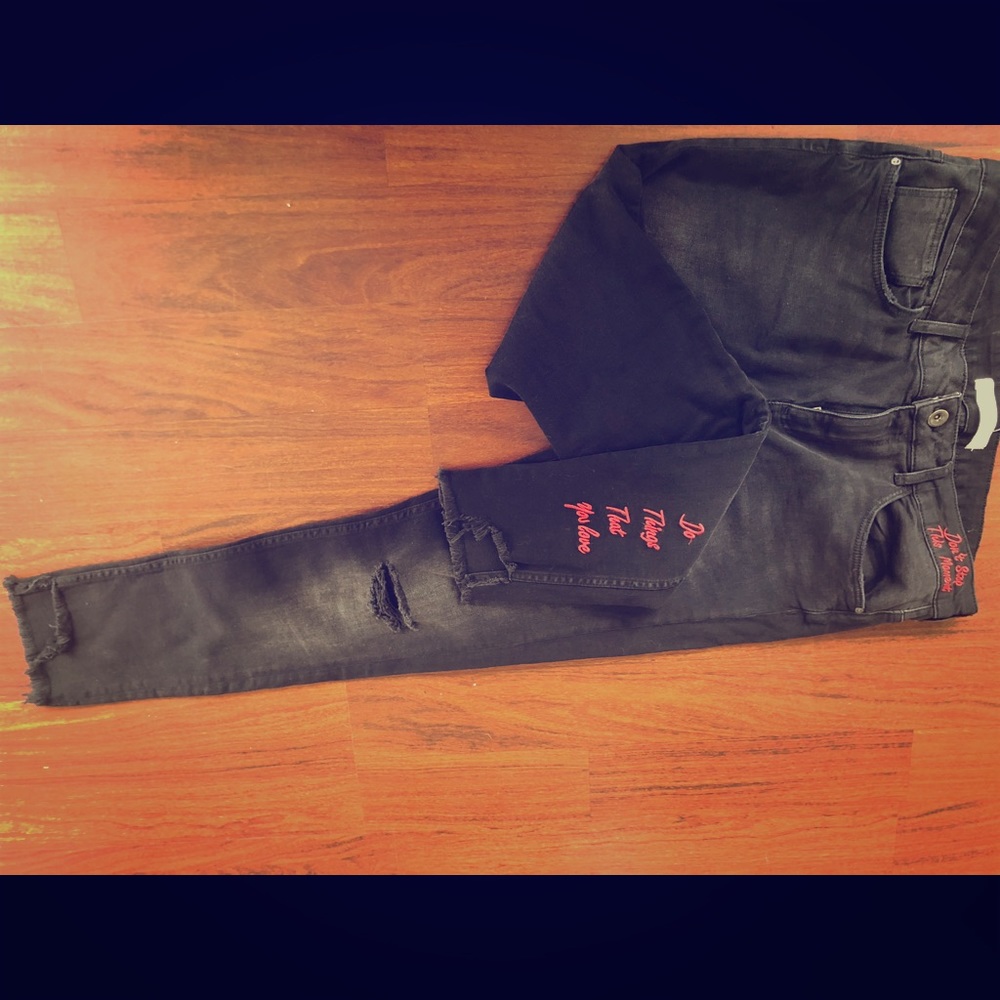 Zara distressed jeans!